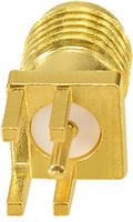 Conectores SMA, Conector Coaxial RF Hembra, Conector de Montaje en Borde de PCB, Adaptador de Soldadura, Orificio Vertical, 10 Piezas