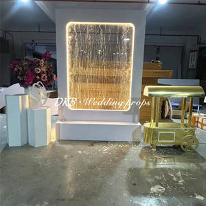 Insegna di Benvenuto a Cascata in Metallo Bianco per Matrimoni, Fontana d'Acqua Decorativa per Ingresso, Vendita Diretta dalla Fabbrica DKB - Product Image 4