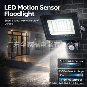 Outdoor Waterproof <b>Led</b> <b>Sensor</b> <b>Light</b> 50W Ip66 With Remote Control And <b>Motion</b> Detection For Garden Yard - Product Image 2