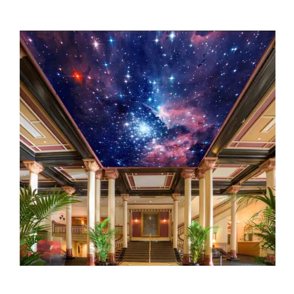 2024 Galaxy star pop faux plafond 3d effet plafond tendu boîte d'éclairage pvc plafond panneau tissu conceptions