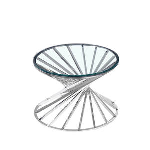 Elegante tavolino da caffè con piano in marmo nido d'uccello in acciaio inossidabile/design tavolo centrale - Product Image 6