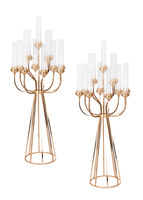 Bougeoir en fil métallique moderne, hauteur 120 cm/148 cm, durable, décoration de centre de table de mariage, modèle ZM-018