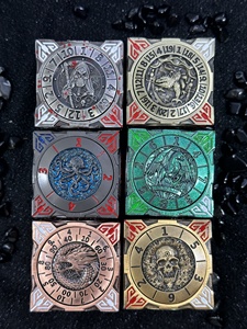 Dados DND Spinner 7 en 1, Juego de Dados Metálicos Únicos con Relieve 3D para Calabozos y Dragones, Regalo, Dados Poliédricos Geniales para Juegos de Rol - Product Image 2
