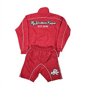 kids windbreakr Unisex Tracksuit Set Hooded Full Sleeve Sporty Windbreaker Jogging Pants Color Blocking Quick Dry Polyester nylo - Product Image 2