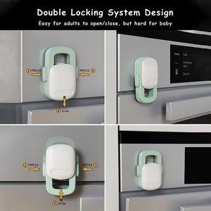 Verrou de sécurité pour bébé en plastique Prodigy GR001 pour réfrigérateur et tiroir avec ruban adhésif résistant - Installation rapide - Product Image 6