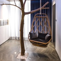 Fauteuil suspendu en aluminium, chaise hamac œuf d'extérieur avec coussin imperméable pour patio, hôtel, balcon