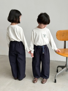 Pantalons cargo décontractés Happydogs de style technique |   Pantalon unisexe 100% coton à taille boutonnée, coupe ample rétro, fabriqué en Chine - Product Image 5