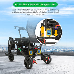 Yaşlı için tıbbi malzemeler güç motoru engelli karbon fiber elektrikli tekerlekli sandalye - Product Image 4