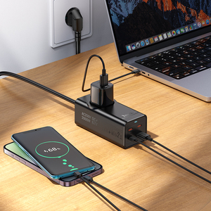 Hoco NS9 Wisdom 1-position PD 67W charge rapide 3C + 1A prise chargeur de bureau EU <span class=keywords><strong>GER</strong></span> adaptateur USB C - Product Image 5