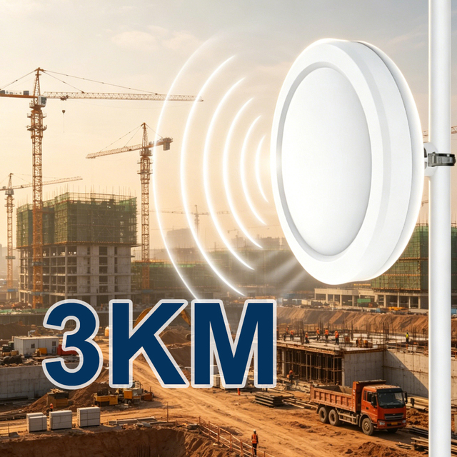 Smart Management 5.8G Point to Point Wireless Bridge 3KM Transmission Distance 14dBi Antenna for Building Factory WB5830Y
