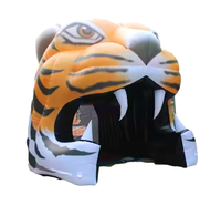 Éclairage/arc d'entrée animal gonflable coloré/événement/modèle de tigre/dessin animé/figure/personnage dans la publicité gonflable