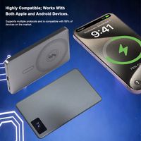 Batterie externe magnétique ultra-fine 22,5 W 5000 mAh 10000 mAh compatible avec iPhone, chargeur sans fil portable rapide 5000 mAh, logo personnalisé