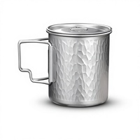Mug à café portable haut de gamme en titane pur de style chinois pour le camping en plein air, modèle Ta8307CW, pour un usage occasionnel