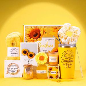 Creative Practical New Promotional Yellow Car Cup Straw <b>Brush</b> Series High-quality Aircraft Box for Sunflower Graduation Gift Set - Product Image 1