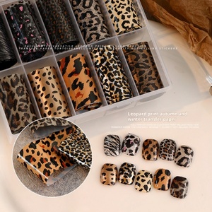 Wholesale Autumn and Winter Hot Selling Leopard Print <b>Nail</b> Art <b>Transfer</b> Paper Hot Selling Items for Spicy Girls - Product Image 1