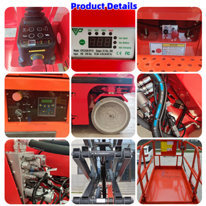 Plataforma Elevadora Móvil Eléctrica de 300 kg, Plataforma Elevadora de Tijera Autopropulsada Hidráulica para Trabajos Aéreos - Product Image 5