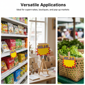 Etiquetas de papel populares para productos alimenticios y frutales en supermercados mayoristas, etiquetas para publicidad de alimentos y productos de comestible. - Product Image 2