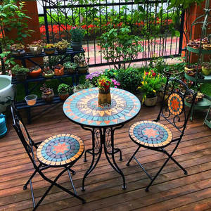 Restaurant Furniture Outdoor Indoor Wrought Iron Antique <strong>Table</strong> and Chairs <strong>Coffee</strong> Shop Balcony <strong>Coffee</strong> Round <strong>Table</strong> Chair <strong>Garden</strong> - Product Image 2