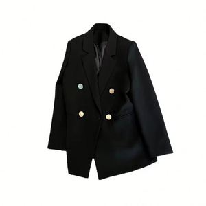 Penjualan Panas Mantel Wanita Baru Musim Semi Gugur Elegan Santai Polos Lengan Panjang <span class=keywords><strong>Blazer</strong></span> Mode Korea Longgar Pakaian Wanita.Z0997 - Product Image 3
