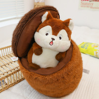Boneka Tupai Lucu Bahan Katun PP Super Lembut Berbagai Ukuran Hadiah Ulang Tahun untuk Pasangan Hadiah Liburan Hadiah Mesin Cakar yang Menenangkan