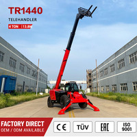 Chariot télescopique agricole tout-terrain à vendre, capacité 4000 kg, portée 13800 mm, 4x4, pour empilage de balles et d'aliments