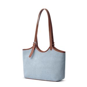 2024 yaz yeni Retro Denims <span class=keywords><strong>Toto</strong></span> çanta kadın moda pamuk Tote omuz çantası büyük kapasiteli çanta - Product Image 2