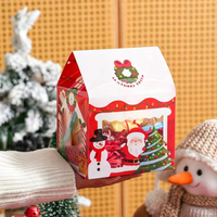 Boîte en plastique transparente pour biscuits, bonbons et aliments pour bébés, décoration de Noël et de Nouvel An