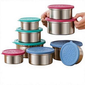 Custom Food Grade Refrigerator Storage Frozen Sub-Packaging Food Sealed Thickened Stainless Steel Preservation Box <b>Lunch</b> Box - Product Image 2
