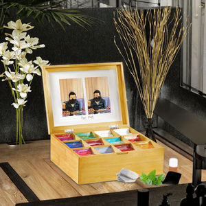 Caja Organizadora de Bolsitas de Té Rectangular Tallada a Mano, Multifuncional, Capacidad de 3-6L, Carga Superior a 10 kg - Product Image 2