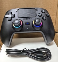 Manette de jeu sans fil PS5/PC avec lumières RGB colorées, gyroscope 6 axes, moteur de vibration, Turbo, Macro programmable, déclencheur Hall
