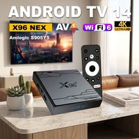 Precio de Fábrica X96 NEX Amlogic S905Y5 2/16GB 4GB/32GB IPTV BOX ATV WiFi 6 4K 8K Set-top Box Android 14 Control Remoto por Voz Smart Box