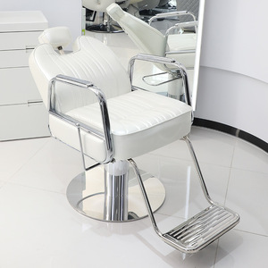 DM Moredesign Fashion, nouveau design moderne, fauteuil de barbier en cuir synthétique inclinable, réglable en hauteur hydrauliquement, rotation à 360 degrés - Product Image 1