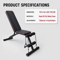 Banc de musculation pliable multifonctionnel réglable pour la maison et le commerce, capacité 660 LBS, équipement de gym commercial