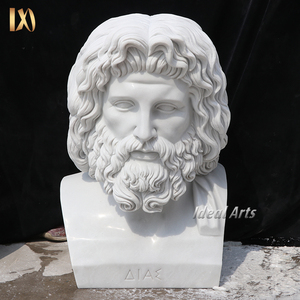 Buste de tête en pierre Ideal Arts Statue de Zeus Sculpture du dieu romain antique pour jardin <span class=keywords><strong>et</strong></span> décoration d'art classique - Product Image 1