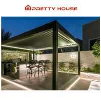 Installer facilement Pergola de jardin arrière-cour étanche électrique motorisée Bioclimat Pergola d'extérieur Designs
