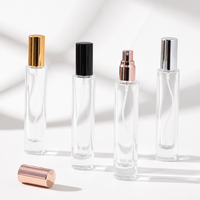Flacon vaporisateur de parfum en verre fin, vide, atomiseur de voyage, bouchon or, noir, argent, pompe or rose, logo personnalisé, disponible immédiatement