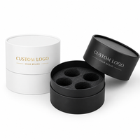 Boîte cylindrique en papier de luxe personnalisée avec insert en mousse EVA pour cosmétiques, parfums, huiles essentielles, emballage OEM en gros