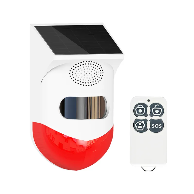 wireless motion sensor solar infrared alarm intruder for home yard security