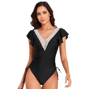 2025 nouveau gros Nylon une pièce femmes <span class=keywords><strong>maillot</strong></span> <span class=keywords><strong>de</strong></span> <span class=keywords><strong>bain</strong></span> <span class=keywords><strong>volant</strong></span> manches taille haute u-back maillots <span class=keywords><strong>de</strong></span> <span class=keywords><strong>bain</strong></span> Bikini maillots <span class=keywords><strong>de</strong></span> <span class=keywords><strong>bain</strong></span> fabricant - Product Image 6