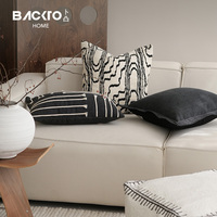 Housse de coussin jacquard épaisse de haute qualité, texturée, moderne, luxueuse, unie, pour canapé, textile de maison, oreillers, lit