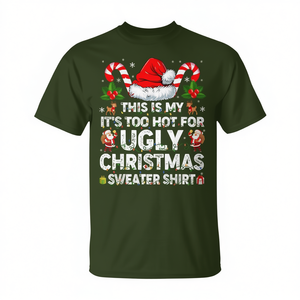 Camiseta con diseño de suéter navideño feo, ropa divertida para las fiestas navideñas - Product Image 2