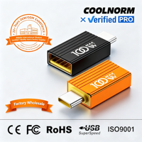 Adaptateur OTG en alliage d'aluminium compatible avec les appareils Android 15, USB Type-C 3.0 pour connecter une clé USB au téléphone