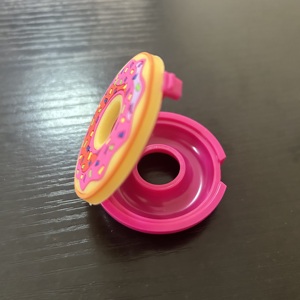 ISMAN 5g Contenants de baume à lèvres en forme de donut mignons pour enfants, étuis à rouge à lèvres créatifs vides pour petites filles, pots cosmétiques fantaisie doux - Product Image 1