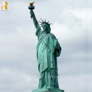 Grande Statue de la Liberté en <span class=keywords><strong>Bronze</strong></span> Moulé Taille Réelle <span class=keywords><strong>Sculpture</strong></span> Féminine Déesses Extérieur - Product Image 1