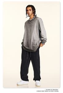 เสื้อสเวตเตอร์ผ้าฝ้ายสำหรับผู้ชาย, เสื้อลำลองบุนุ่มสบายเหมือน100% 250กรัม - Product Image 3