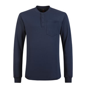 مخصص تصنيع المعدات الأصلية لحام قوس فلاش واقية فر القطن العمل كهربائي صناعي ملابس العمل حجم ل ، قميص هينلي - Product Image 3