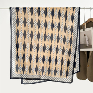 Bán Buôn New 80*180Cm Hình Học In Bông Khăn Cho Phụ Nữ Sang Trọng Mùa Thu Mùa Đông Ấm Áp Viscose Hồi Giáo Hijab Biểu Tượng Tùy Chỉnh - Product Image 5