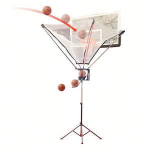 Sistema de Red de Rebote de Baloncesto de Acero Inoxidable al por Mayor, Entrenador de Tiro Portátil con Altura Ajustable, Equipo de Entrenamiento para - Product Image 1