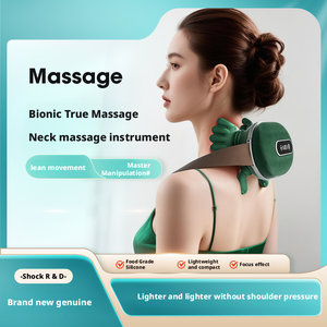 Masajeador de cuello con calefacción inalámbrico recargable, masajeador de espalda de cuello <span class=keywords><strong>Shiatsu</strong></span> portátil, herramienta eléctrica de masaje de hombro de tejido profundo - Product Image 3