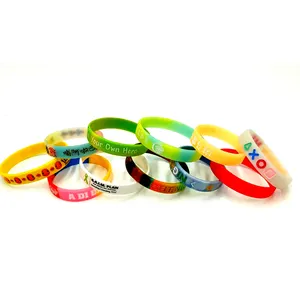 Professional Manufacturer Silicone Bracelet Wristband Printing Custom Rubber Silicone Bracelet